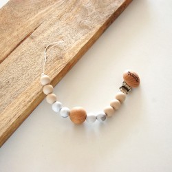Attache tétine pour bébé coloris naturel nude