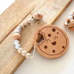 Attache tétine pour bébé coloris naturel nude